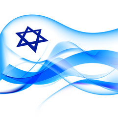 israel flag abstract illustration