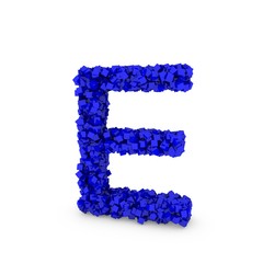 letter e make of cubes