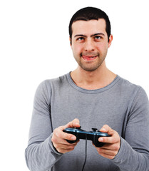 Guy playing a videogame © Minerva Studio