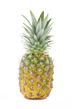 Fresh pineapple isolated on white background .