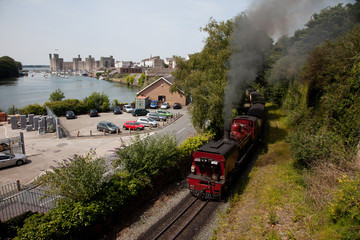 Caernarfon Castle and town