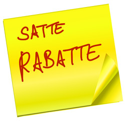 Haftnotiz - Satte Rabatte