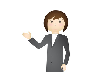 案内するビジネスウーマン