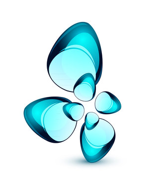 Vector abstract glass shapes
