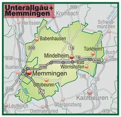 Landkreise Unterallgäu + Memmingen Variante6