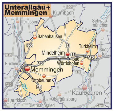 Landkreise Unterallg&auml;u + Memmingen Variante7