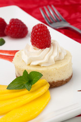 Vanilla Raspberry Cheesecake