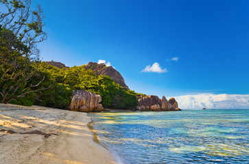 Obraz premium Beach Source d'Argent at Seychelles