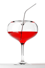 3d heart coctail glass