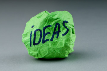 Rejected idea concept with paper