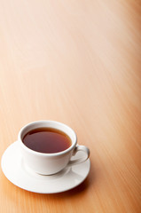 Tea on the wooden table