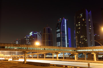 Obraz premium Sheikh Zayed Road at night, Dubai