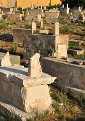 Abandoned arabian cemetery. Old Jaffa.