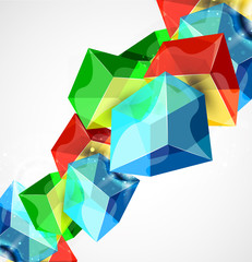 Vector abstract glass cube background