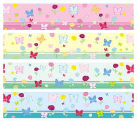 seamless abstract flower landscape