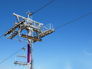 Empty chairlift seat