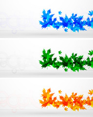 Vector leaf abstract background