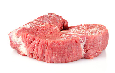 raw meat isolated on white