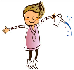 Close-up of boy holding watercan