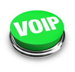 VOIP Word or Acronym on Green Round Button