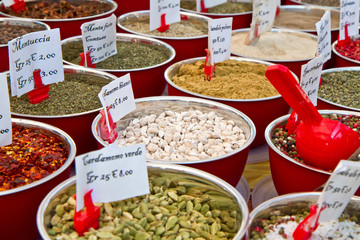 different spices on sale