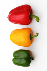 Vegetarisch - Paprika tricolor in Ampelstellung