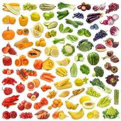 Möbelaufkleber Regenbogensammlung von Obst und Gemüse © Elena Schweitzer