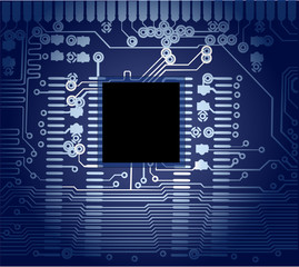 blue electronic board illustration