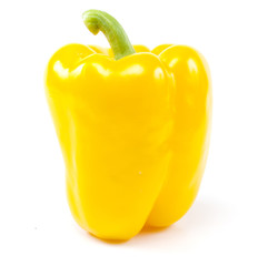 Fresh yellow pepper isolated on white [with clipping path]