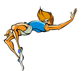 Side view of man jumping