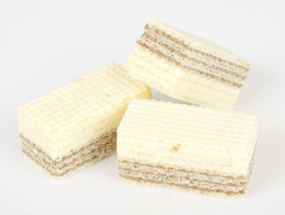 Wafers on a white background