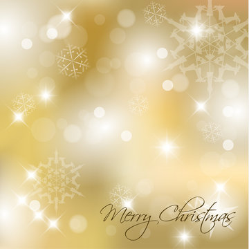 Vector Christmas background with white snowflakes