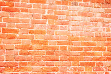Aged red brick wall