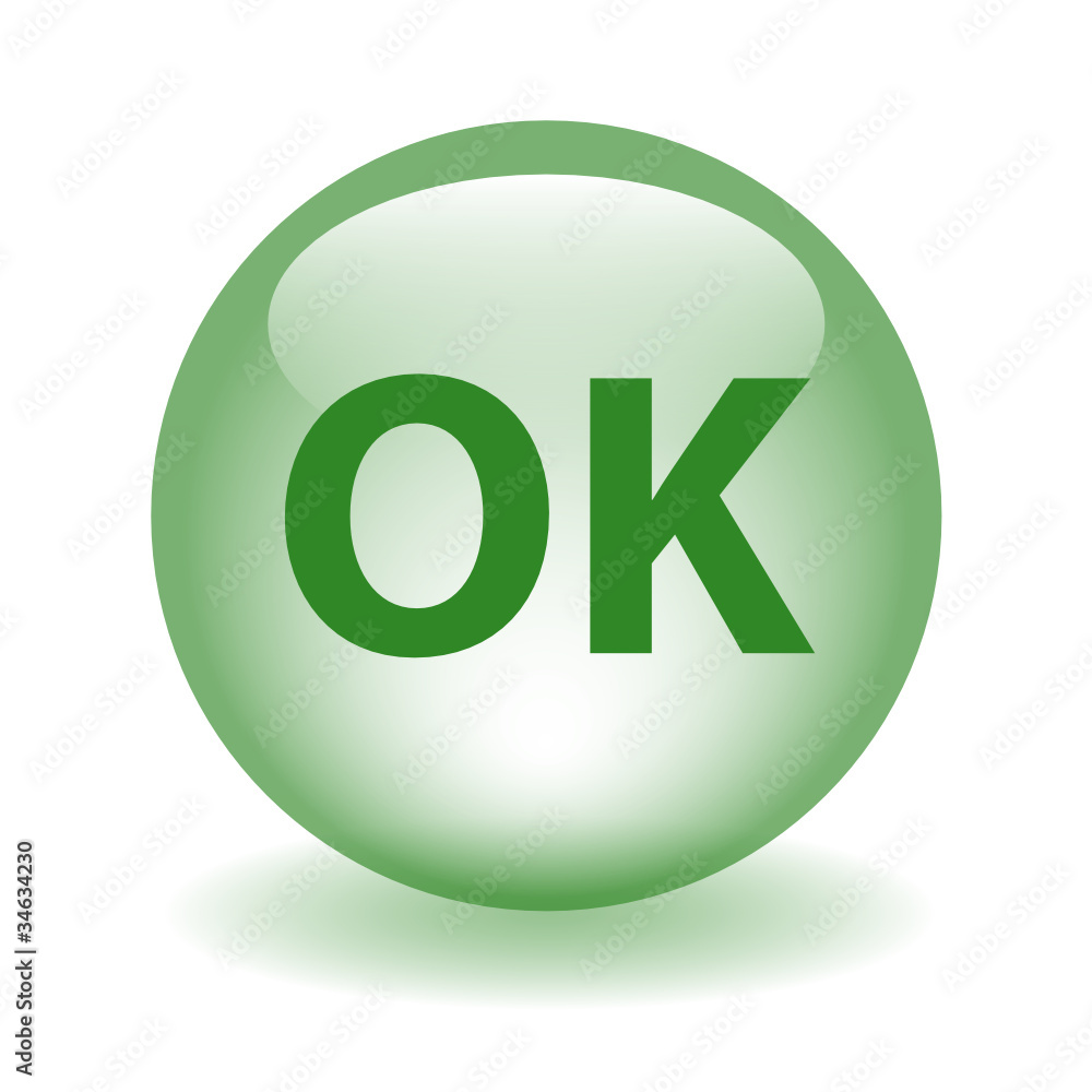 Aufkleber “ok” web button (internet connection continue click here go)