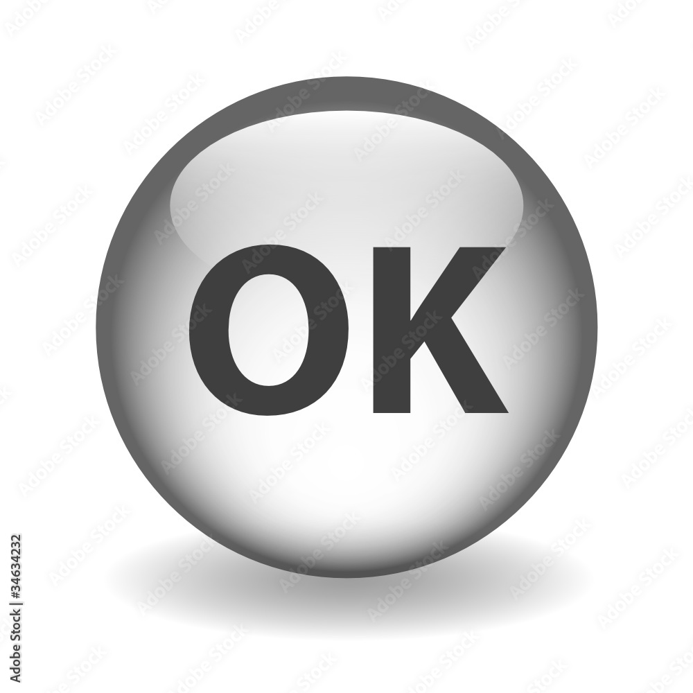 Poster “ok” web button (connection internet continue click here go)