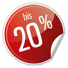 Button Rabatt - bis 20% prozent sparen reduziert