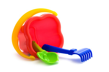 Bucket toy on white