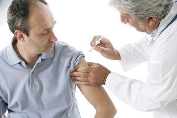 Vaccination  d'un homme