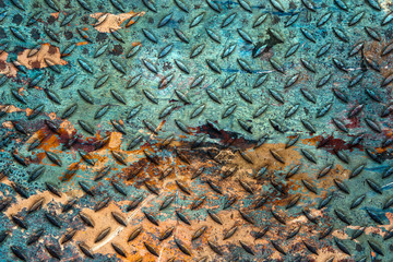 Old metal diamond plate