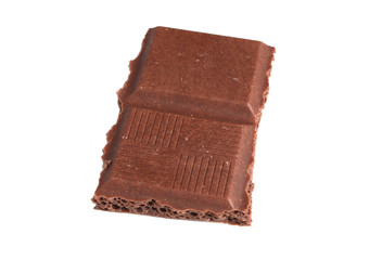Tasty chocolate on a white background