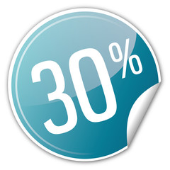 Button Rabatt - bis 30% prozent sparen reduziert blau