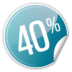 Button Rabatt - bis 40% prozent sparen reduziert blau