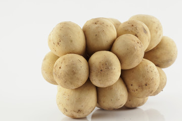 thai fruit isolated on the white background .