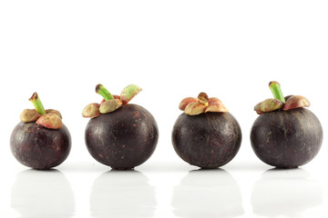 mangosteen isolated on white background