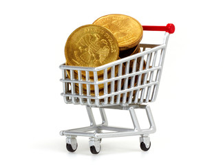 Golg coins in shopping cart