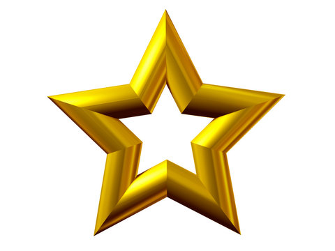 goldener Stern in runder Umri&szlig;form