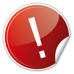 Button Rabatt - Achtung Info Wichtig Ausrufezeichen ! rot