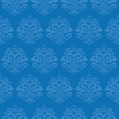 Textur Wallpaper Damask blau