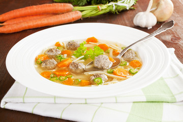 Fresh vegetable soup.