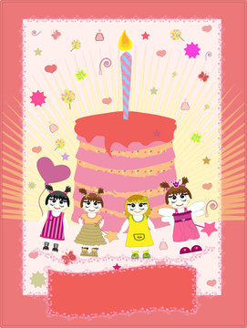 birthday card vector illustration